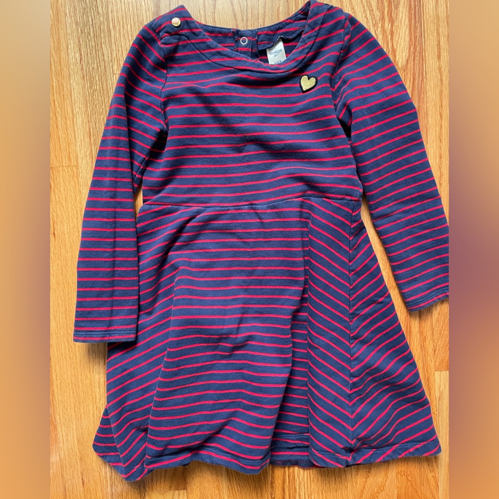 Osh Kosh size 6 dress red and navy stripes